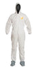DuPont PB127SWHMD0025 Medium White SafeSPEC 2.0 12 mil ProShield Basic Chemical Protection Coveralls With Standard Fit Hood, Elastic Wrists, Ankles And Waist  (25/EA)