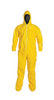 DuPont QC122SYL3X00 3X Yellow SafeSPEC 2.0 10 mil Tychem QC Chemical Protection Coveralls With Serged Seams, Standard Fit Hood, Socks And Elastic Wrists (1/EA)