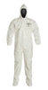 DuPont SL122BWH3X00 3X White SafeSPEC 2.0 12 mil Tychem SL Saranex 23-P Film Laminated Chemical Protection Coveralls With Bound Seams, Standard Fit Hood, Socks And Elastic Wrists (1/EA)