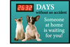 NMC DSB56-DIGITAL SCOREBOARD, XXX DAYS WITHOUT AN ACCIDENT SOMEONE AT HOME IS WAITING FOR YOU, 28X20, .085 STYRENE (1 EACH)