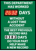 NMC DSB61-DIGITAL SCOREBOARD, THIS DEPARTMENT HAS WORKED XXX DAYS WITHOUT A LOSS TIME ACCIDENT THE BEST PREVIOUS RECORD WAS (MAGENETIC 6 X 2.5) DAYS DO YOUR PART HELP MAKE A NEW RECORD, 28X20, .085 STYRENE (1 EACH)