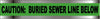 NMC DT3 GS-DETECTABLE UNDERGROUND TAPE, CAUTION SEWER LINE BELOW, 3''X1000' (1 ROLL)