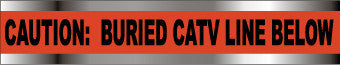 NMC DT6 OCATV-DETECTABLE UNDERGROUND TAPE, CAUTION CATV LINE BELOW, 6''X1000' (1 ROLL)
