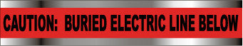 NMC DT6 RE-DETECTABLE UNDERGROUND TAPE, CAUTION ELECTIC LINE BELOW, 6''X1000' (1 ROLL)
