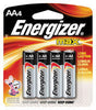 Energizer E91BP-4 Eveready MAX 1.5 Volt AA Alkaline Battery With Flat Contact Terminal (4 Per Card)  (1/PK)