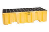 Eagle 1620 51" X 26 1/4" X 13 3/4" Yellow HDPE 2-Drum Spill Containment Pallet With 66 Gallon Spill Capacity And Drain  (1/EA)