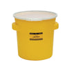 Eagle 1652 20 7/8" Top Dia X 16 11/16" Bottom Dia X 20 7/8" Haz-Mat Yellow HDPE Containment Lab Pack Drum With 20 Gallon Spill Capacity And Plastic Lever-Lock Lid  (1/EA)
