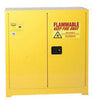 Eagle 1932 30 Gallon Yellow 18 Gauge Steel Safety Storage Cabinet With (2) Manual Close Doors, (1) Shelf, (2) Vents, Warning Labels And 3-Point Latch System (For Flammable Liquids)  (1/EA)