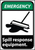 NMC EGA1P-EMERGENCY, SPILL RESPONSE EQUIPMENT (W/GRAPHIC), 10X7, PS VINYL (1 EACH)