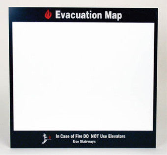 NMC EMH4-EVACUATION MAP HOLDER, 11 X11.5, RIGID PLASTIC (1 EACH)