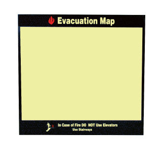 NMC EMH5-EVACUATION MAP HOLD, 11 X11.5, GLOW RIGID PLASTIC (1 EACH)