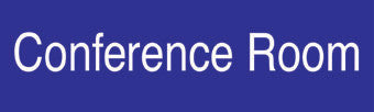 NMC EN10BL-ENGRAVED, CONFERENCE ROOM, 3X10, BLUE, 2PLY PLASTIC (1 EACH)