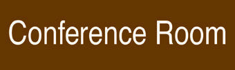 NMC EN10BN-ENGRAVED, CONFERENCE ROOM, 3X10 BROWN, 2 PLY PLASTIC (1 EACH)