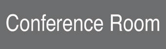 NMC EN10GY-ENGRAVED, CONFERENCE ROOM, 3X10, GREY, 2PLY PLASTIC (1 EACH)