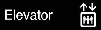 NMC EN11BK-ENGRAVED, ELEVATOR, GRAPHIC, 3X10, BLACK, 2PLY PLASTIC (1 EACH)