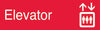 NMC EN11R-ENGRAVED, ELEVATOR, GRAPHIC, 3X10, RED, 2PLY PLASTIC (1 EACH)