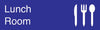 NMC EN13BL-ENGRAVED, LUNCH ROOM, GRAPHIC, 3X10, BLUE, 2PLY PLASTIC (1 EACH)