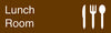 NMC EN13BN-ENGRAVED, LUNCH ROOM (GRPHIC), 3X10 BROWN, 2 PLY PLASTIC (1 EACH)