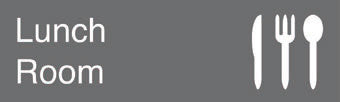 NMC EN13GY-ENGRAVED,  LUNCH ROOM,  GRAPHIC,  3X10, GREY,  2PLY PLASTIC (1 EACH)