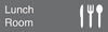 NMC EN13GY-ENGRAVED,  LUNCH ROOM,  GRAPHIC,  3X10, GREY,  2PLY PLASTIC (1 EACH)