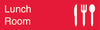 NMC EN13R-ENGRAVED,  LUNCH ROOM,  GRAPHIC,  3X10, RED,  2PLY PLASTIC (1 EACH)