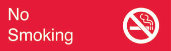 NMC EN15R-ENGRAVED,  NO SMOKING,  GRAPHIC,  3X10, RED,  2PLY PLASTIC (1 EACH)