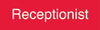 NMC EN18R-ENGRAVED,  RECEPTIONIST,  3X10, RED,  2PLY PLASTIC (1 EACH)