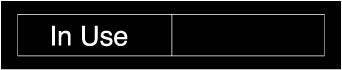 NMC EN301BK-ENGRAVED,  IN USE/VACANT,  2X10, BLACK,  2PLY PLASTIC (1 EACH)