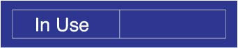 NMC EN301BL-ENGRAVED,  IN USE/VACANT,  2X10, BLUE,  2PLY PLASTIC (1 EACH)