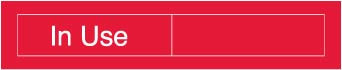 NMC EN301R-ENGRAVED,  IN USE/VACANT,  2X10, RED,  2PLY PLASTIC (1 EACH)