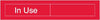 NMC EN301R-ENGRAVED,  IN USE/VACANT,  2X10, RED,  2PLY PLASTIC (1 EACH)