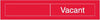 NMC EN302R-ENGRAVED,  OCCUPIED/VACANT,  2X10, RED,  2PLY PLASTIC (1 EACH)