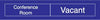 NMC EN303BL-ENGRAVED,  CONFERENCE ROOM IN USE/VACANT,  2X10, BLUE,  2PLY PLASTIC (1 EACH)