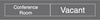 NMC EN303GY-ENGRAVED,  CONFERENCE ROOM IN USE/VACANT,  2X10, GREY,  2PLY PLASTIC (1 EACH)