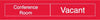 NMC EN303R-ENGRAVED,  CONFERENCE ROOM IN USE/VACANT,  2X10, RED,  2PLY PLASTIC (1 EACH)