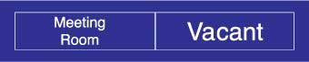 NMC EN304BL-ENGRAVED,  MEETING ROOM IN USE/VACANT,  2X10, BLUE,  2PLY PLASTIC (1 EACH)