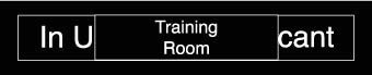 NMC EN307BK-ENGRAVED,  TRAINING ROOM IN USE/VACANT,  2X10, BLACK,  2PLY PLASTIC (1 EACH)