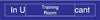 NMC EN307BL-ENGRAVED,  TRAINING ROOM IN USE/VACANT,  2X10, BLUE,  2PLY PLASTIC (1 EACH)