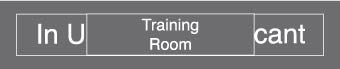 NMC EN307GY-ENGRAVED,  TRAINING ROOM IN USE/VACANT,  2X10, GREY,  2PLY PLASTIC (1 EACH)