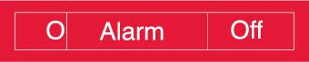 NMC EN308R-ENGRAVED,  ALARM ON/OFF,  2X10, RED,  2PLY PLASTIC (1 EACH)