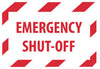 NMC EPA2AP-EMERGENCY SHUT OFF, 3X5, PS VINYL (PAK OF 5)