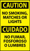 NMC ESC624AP-CAUTION, NO SMOKING, MATCHES OR LIGHTS BILINGUAL, 5X3, PS VINYL (PAK OF 5)