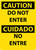 NMC ESC703RB-DANGER, DO NOT ENTER, BILINGUAL, 14X10, RIGID PLASTIC (1 EACH)