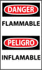 NMC ESD126AP-DANGER, FLAMMABLE, BILINGUAL, 5X3, PS VINYL (PAK OF 5)