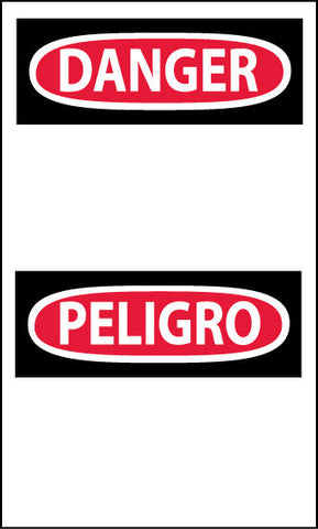 NMC ESD1AP-DANGER PELIGRO, BLANK, 5X3, PS VINYL (PAK OF 5)