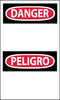 NMC ESD1AP-DANGER PELIGRO, BLANK, 5X3, PS VINYL (PAK OF 5)