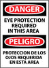 NMC ESD201PB-DANGER, EYE PROTECTION IN THIS AREA BILINGUAL, 14X10, PS VINYL (1 EACH)