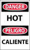 NMC ESD265AP-DANGER, HOT BILINGUAL, 5X3, PS VINYL (PAK OF 5)