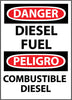 NMC ESD427RC-DANGER, DIESEL FUEL, BILINGUAL, 20 X 14, RIGID PLASTIC (1 EACH)