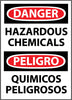 NMC ESD441PB-DANGER, HAZARDOUS CHEMICALS BILINGUAL, 14X10, PS VINYL (1 EACH)